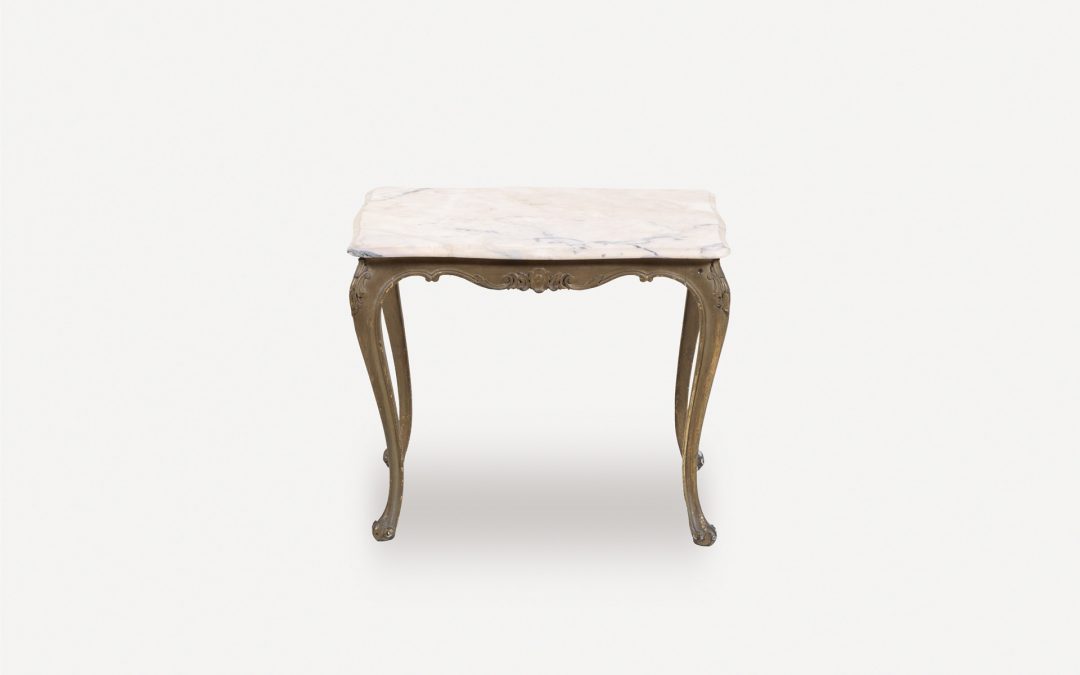 Tavolino legno e marmo “Luigi Filippo”