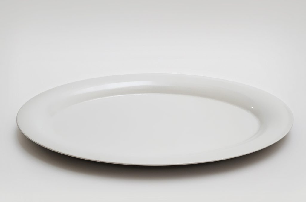 Vassoio bianco ovale